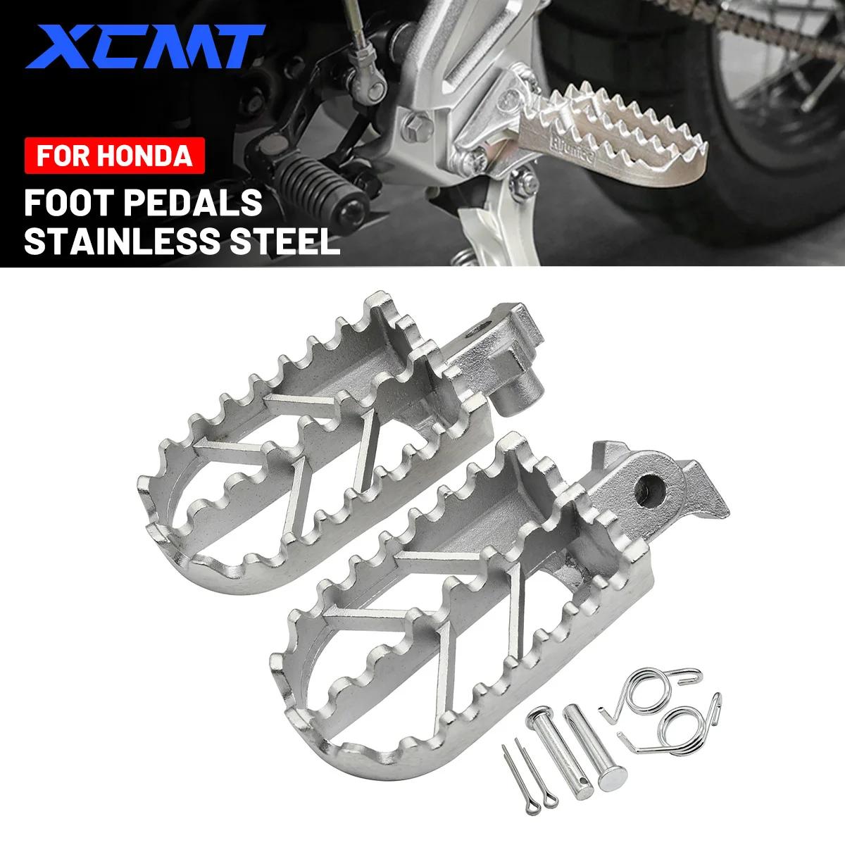 

Motocross Stainless Steel Foot Pegs Rests Pedals Footpegs For Honda XR50R XR70R XR80R XR100R CRF50 CRF50F CRF70 CRF70F CRF80