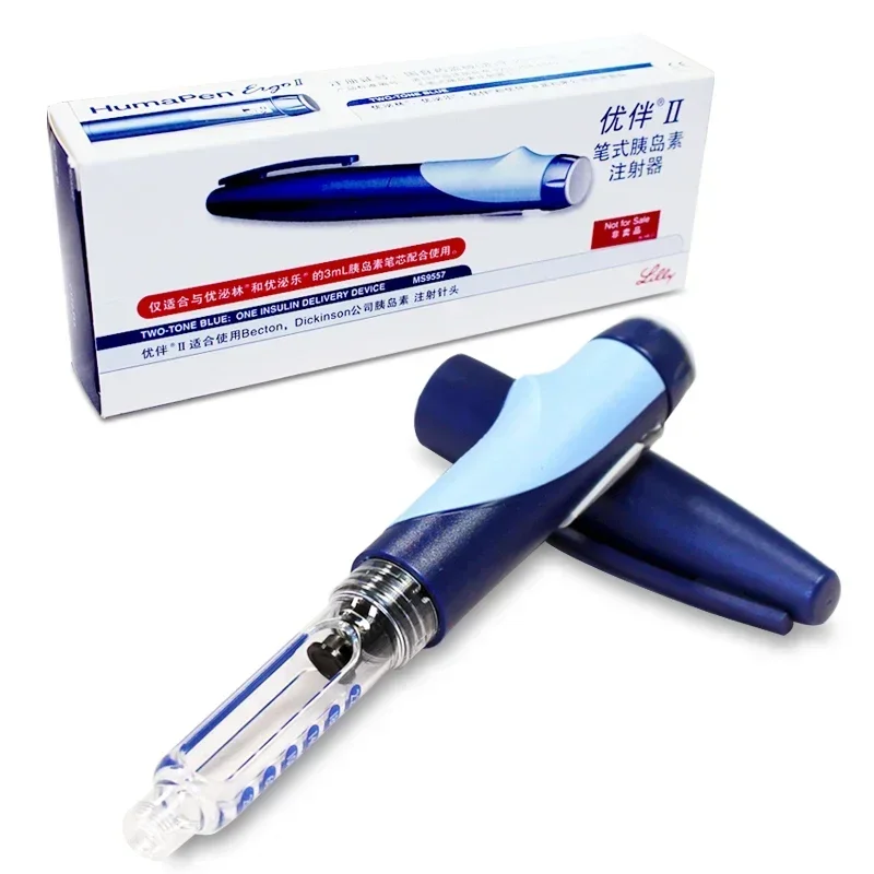 Portable Lilly Huma lancing Pen Ergo 2 syringe Insulin lancet Pen 3ml Diabetic Products Blood Sugar Injection for Diabetes 25/50