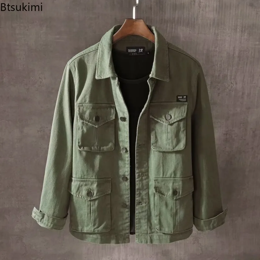Multi-pocket Heavy-duty Washing Jacket Trendy Brand Casual Workwear Men's Loose-fit Spring Autumn Top Japanese Style Male Wear