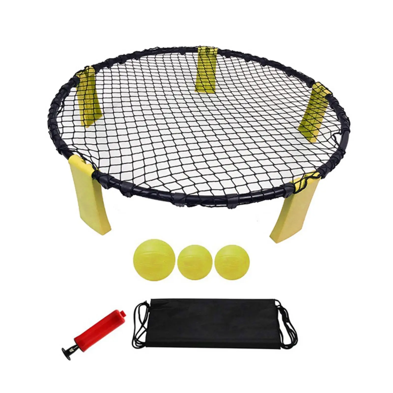 Inflatable Volleyball Training Ball PVC Solo Sports Equipment Rebound Net for Backyard Practice Sessions