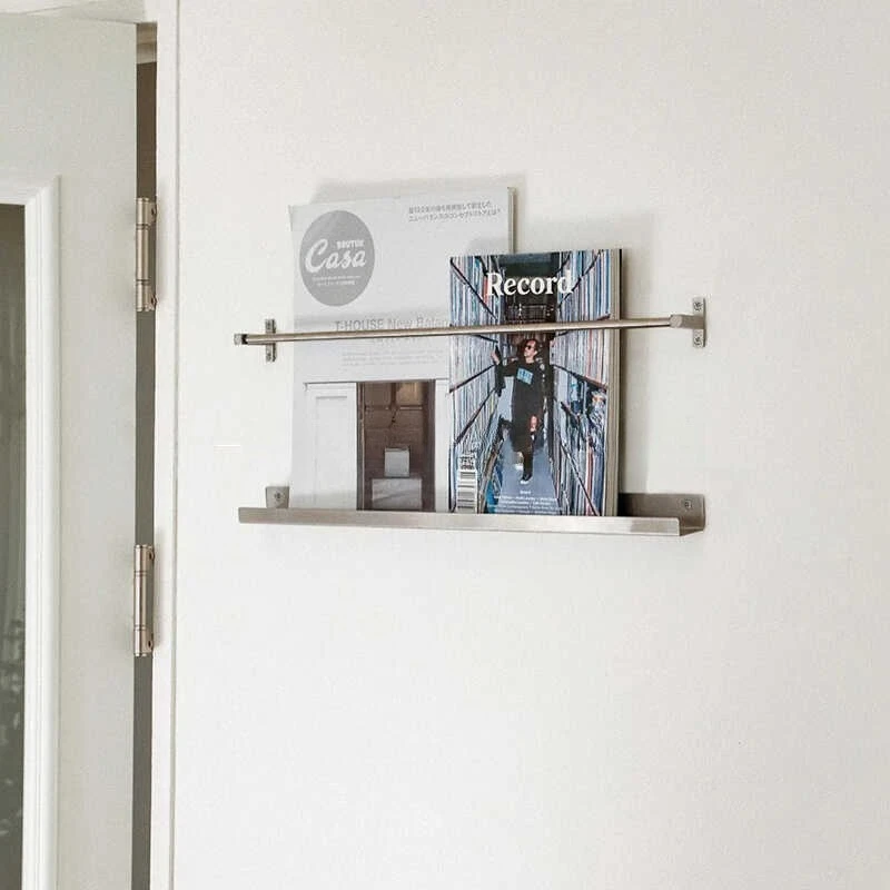 Minimalist Home Wall Decoration Display Rack, Metal Wall-Mounted Children's Picture Book Rack, Creative Storage