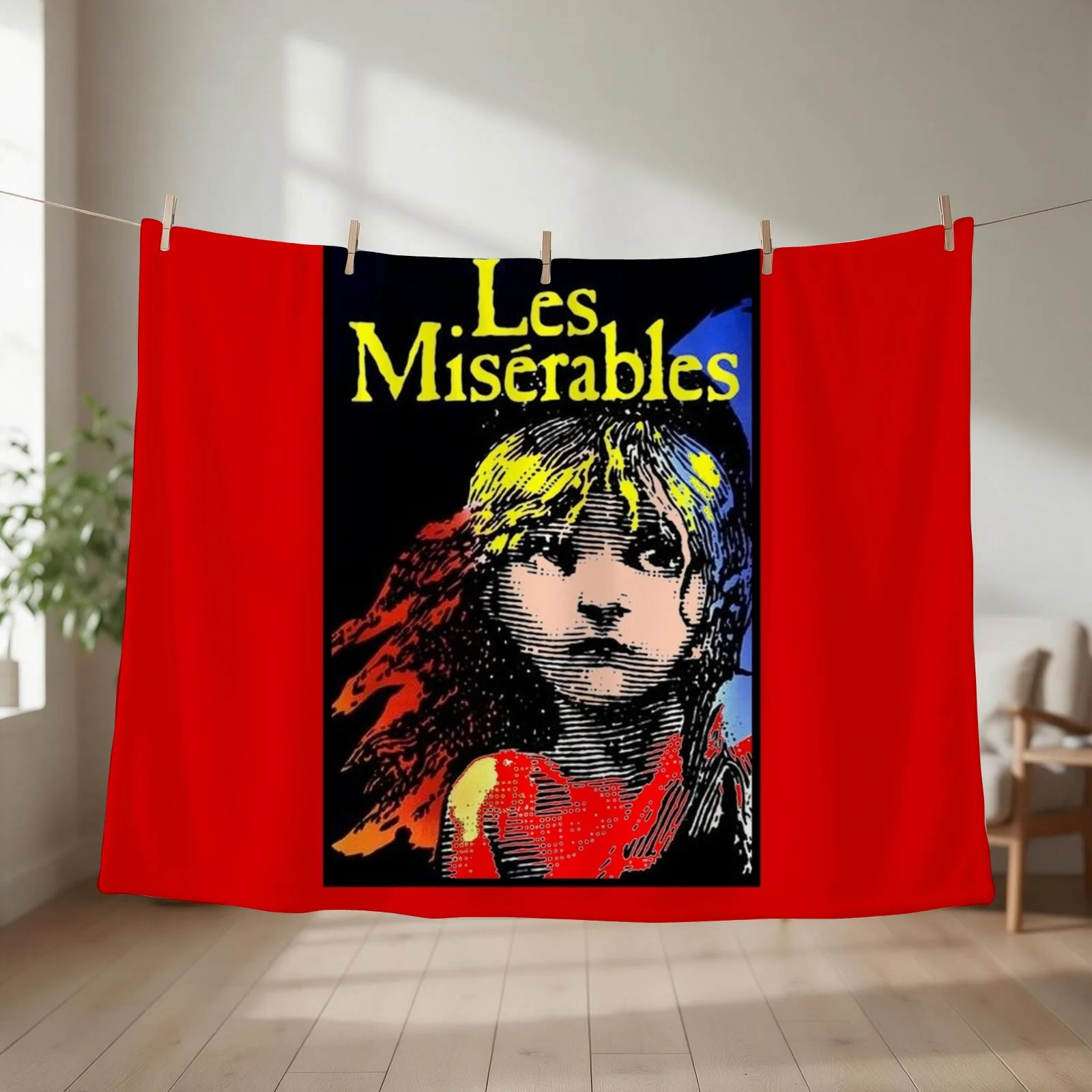 LES MISERABLES: Restored Colorized Advertising Print Throw Blanket Soft cosplay anime decorative Decorative Sofas Blankets