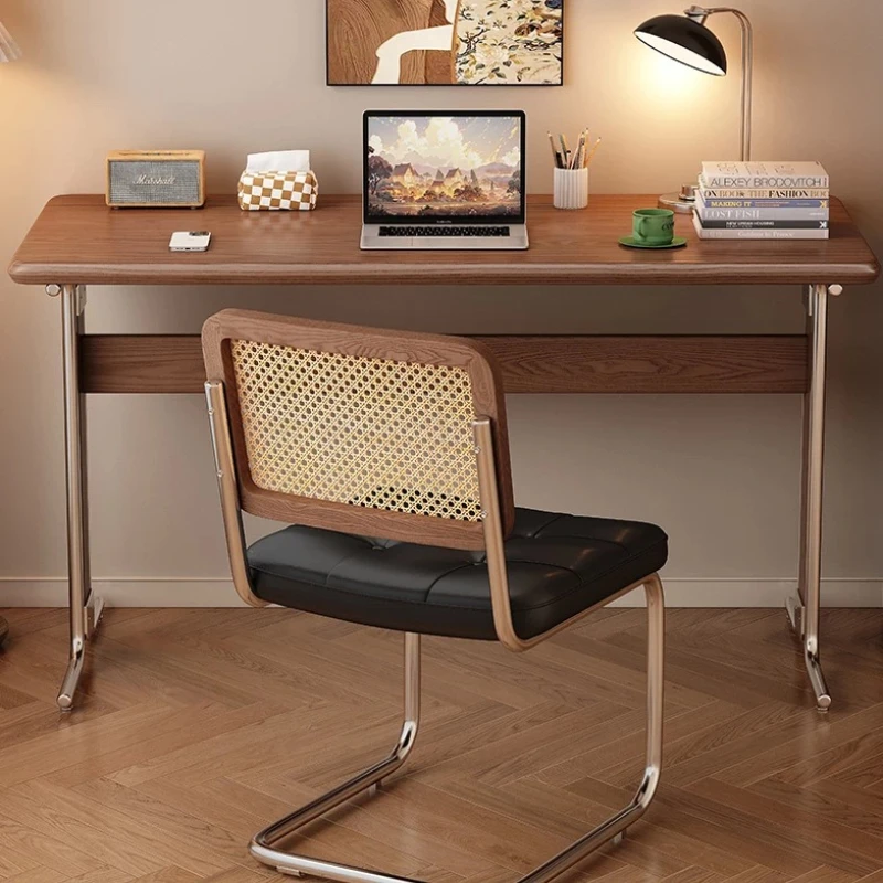 LTT Solid Wood Desk Retro Desk Home Medieval Study Table Bauhaus Style
