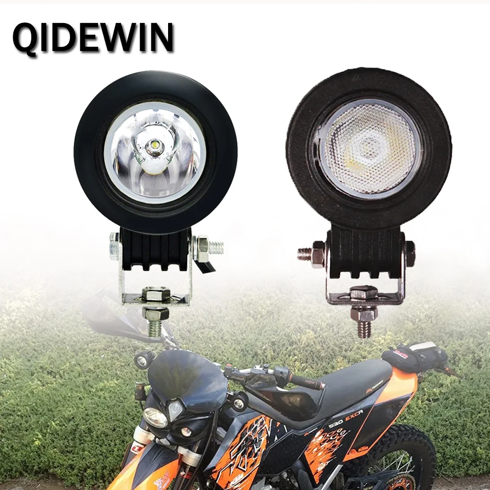 

1PC 10W LED WORK LIGHT OFFROAD SPOT FLOOD 12V 24V CAR MOTORCYCLE 4X4 BICYCLE ATV RZR 4WD AUXILIARY DRIVING FOG LAMP HEADLIGHT