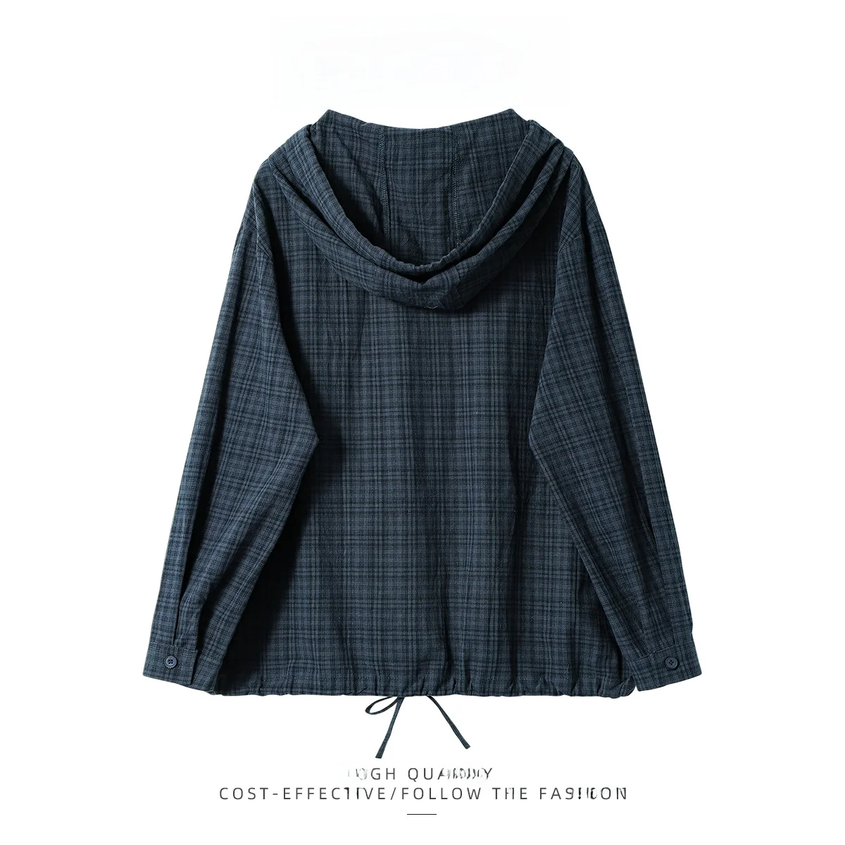 

PAIXIANG Ретро клетчатый женский весенний новый свободный утягивающий топ с капюшоном, солнцезащитная одежда, открытый кардиган, дизайн или верхняя одежда