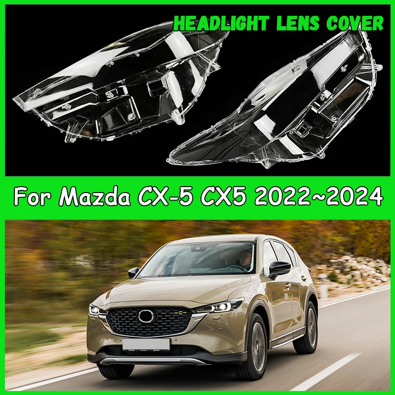 

For Mazda CX-5 CX5 2022 2023 2024 Car headlight cover Headlamp Shade Head Lamp headlight lamp cover automobil parts accessori