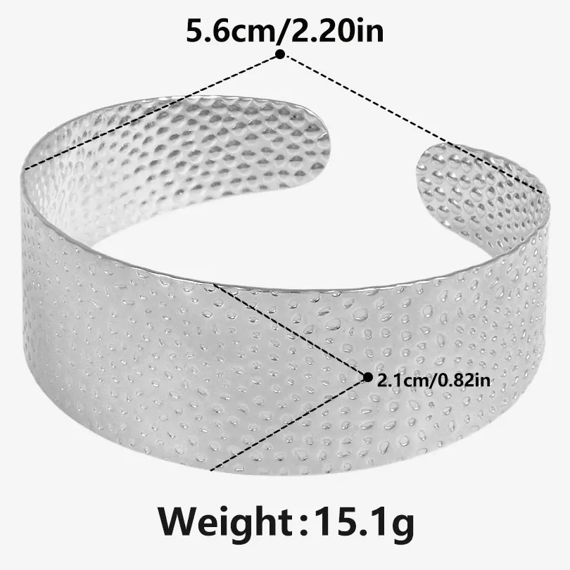 1/2 Stuks Roestvrijstalen Vrouwen Onregelmatige Getextureerde Open Manchet Armband Bamboe Bladeren Oor Van Tarwe Gehamerd Dikke Mannen Armband Sieraden