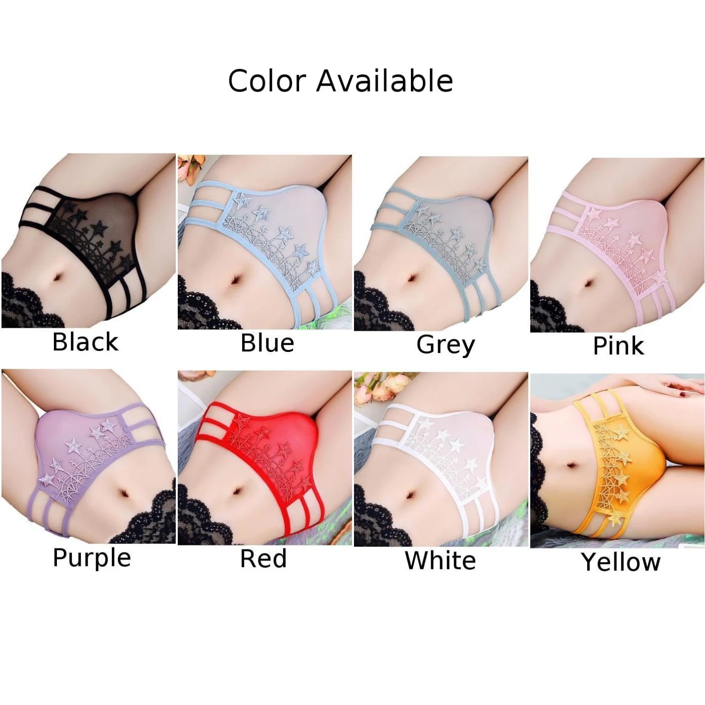 Underwear Women Sexy Hollow G-String Sexy Large Size Panties Mesh Temptation Female Lingerie String Transparent Thong