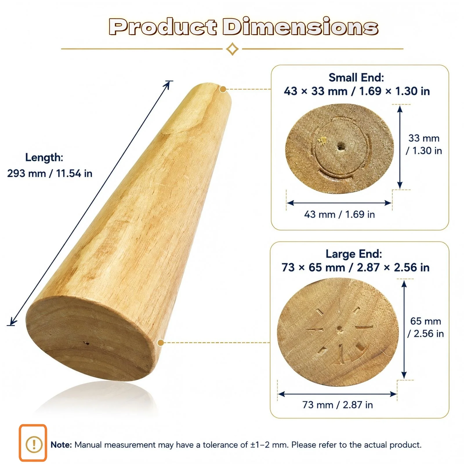 Professional NIUPIKA Wood Jewelers Mandrel Sizer Sizing Adjuster Shaper Repair for Cuffs Bangles Wire Wrapping Bracelet
