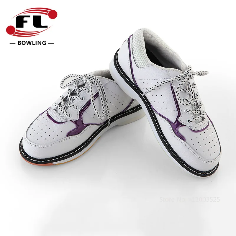 Unisex Right Hand Non-slip Indoor Bowling Shoes Professional Classic Men Women Leather Sports Shoes Comfortable Bowling Shoes