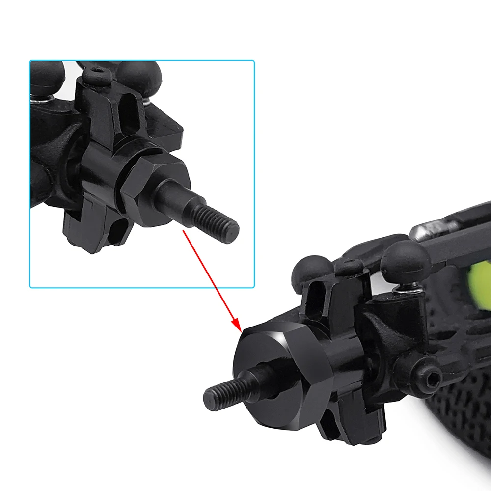 AXSPEED 8mm to 12mm Wheel Hex Hub Adapter Conversion For 1/16 Mini-B RC Car Upgrade 8 Turn 12MM Wheel Hex Adaptor Parts