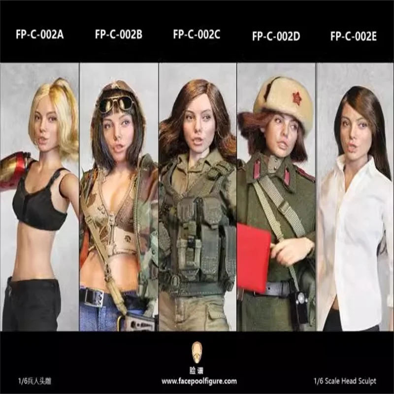 

Facepoolfigure FP-C-002 1/6 Female Soldier Hair Planting Head Carving Model Accessories Fit 12'' Action Figure Body In Stock