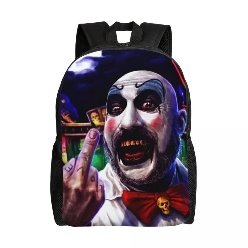 Kapitän Spaulding Rucksack für Männer College-Schüler Bücher tasche passt 15 Zoll Laptop Horrorfilm Haus von 1000 Leichen Taschen