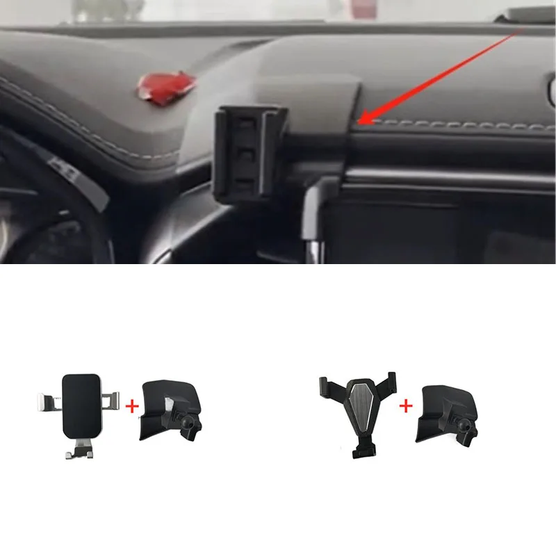 1Set ABS Material For 2021-2024 Isuzu D Max 4x4 D-max DMax Special Car Phone Holder Fixed Bracket Stand Mobile