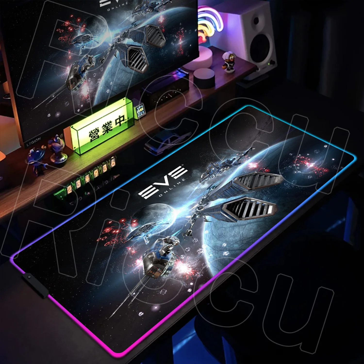 RGB HD 400X900mm EVE Online Computer Table expand Desk Mat LED Mouse Pad Notebook Rubber Pc accessories Extended XXL Mouse Pads