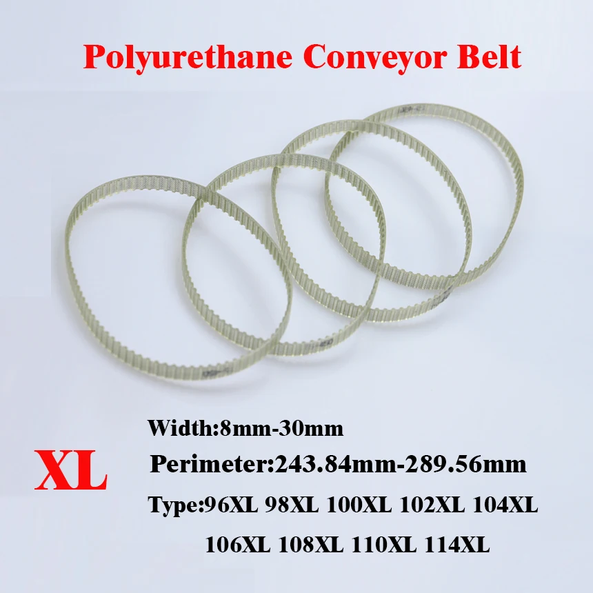 

5.08mm Pitch Polyurethane PU Steel Wire Cogged Synchronous Timing Belt 96XL 98XL 100XL 102XL 104XL 106XL 108XL 110XL 114XL