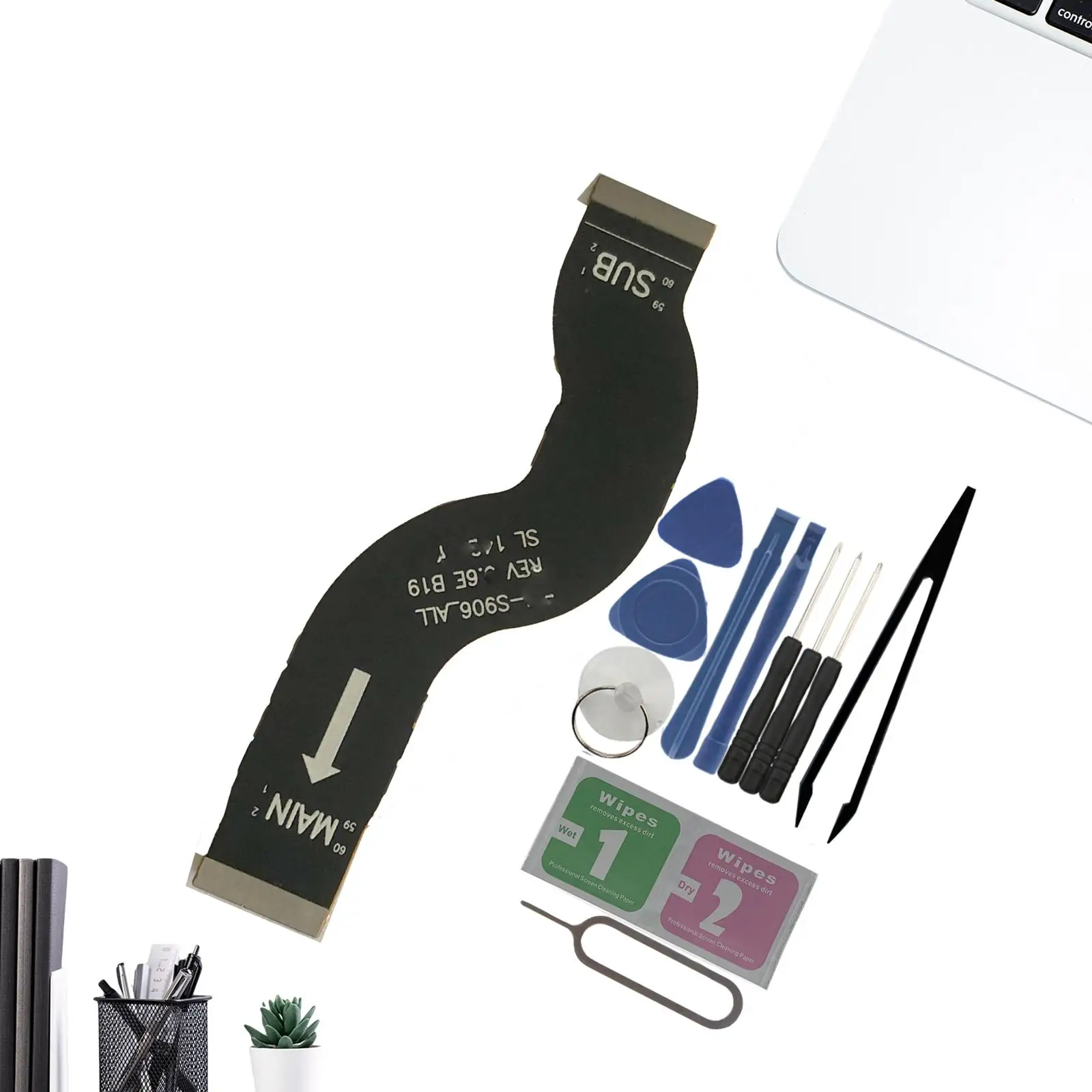 Motherboard Main Board Cable Connector, Connection Cable LCD Display for S22 906with 1 Set Tools Plastic Tweezers