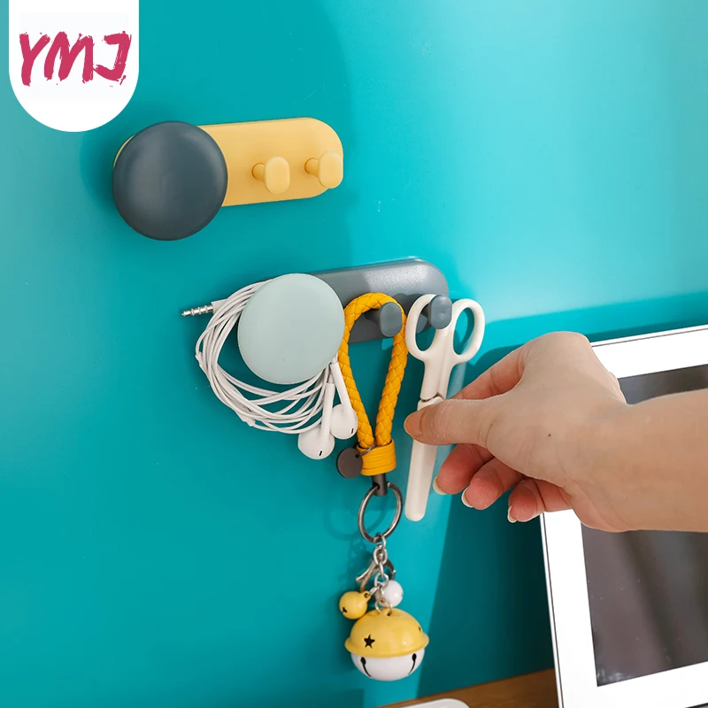 Wall Storage Organization Hook Punch-free Power Plug Socket wire Holder Kitchen Hook Wall Adhesive Hanger Office Kitchen Rack