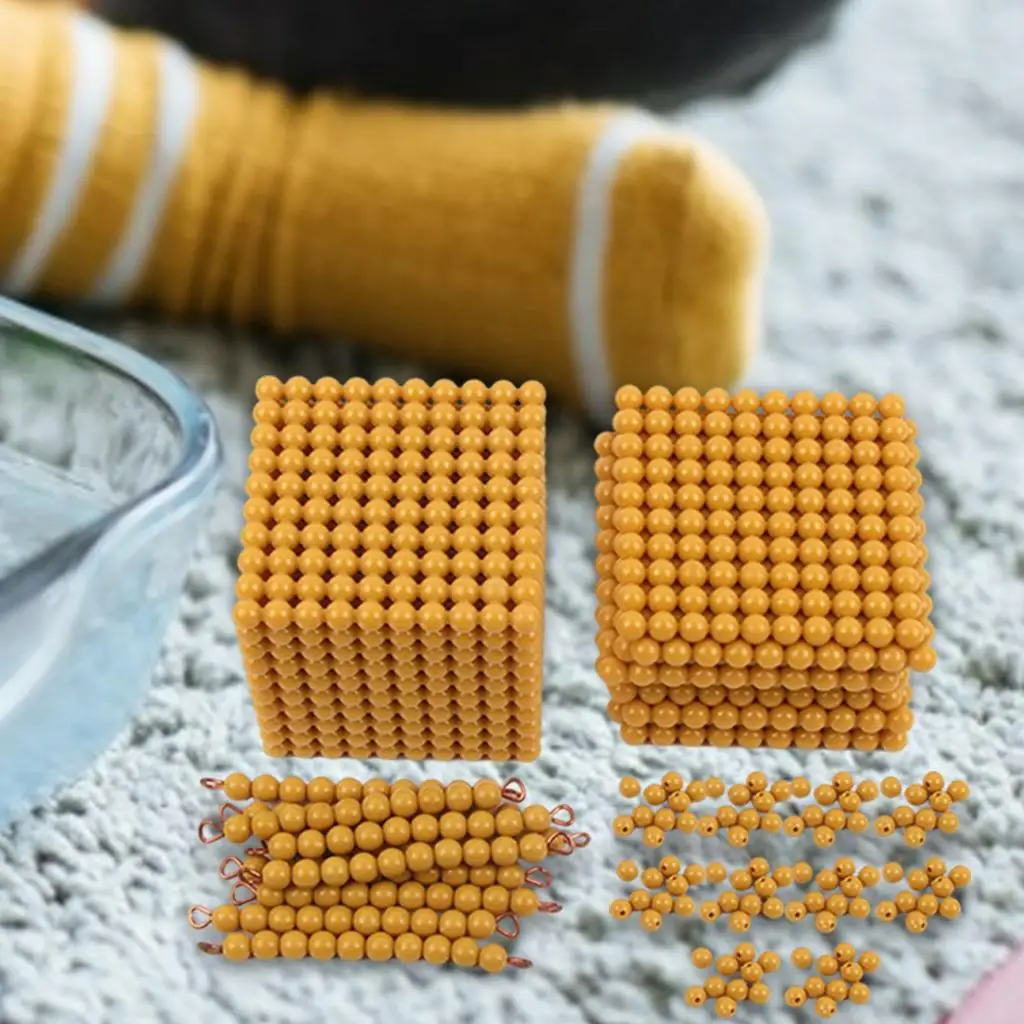 

Kids Golden Math Beads Materials Decimal Game Manipulative Counting Toy