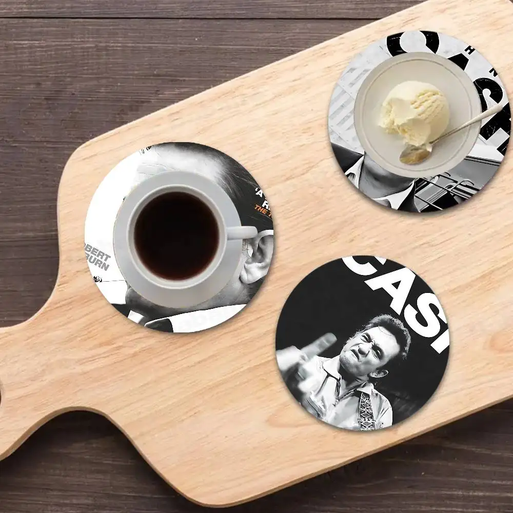 Famous J-Johnny Cash Vintage Wooden Designs for Coffee & Tea, Washable Art Pieces for Cozy Home Cafe