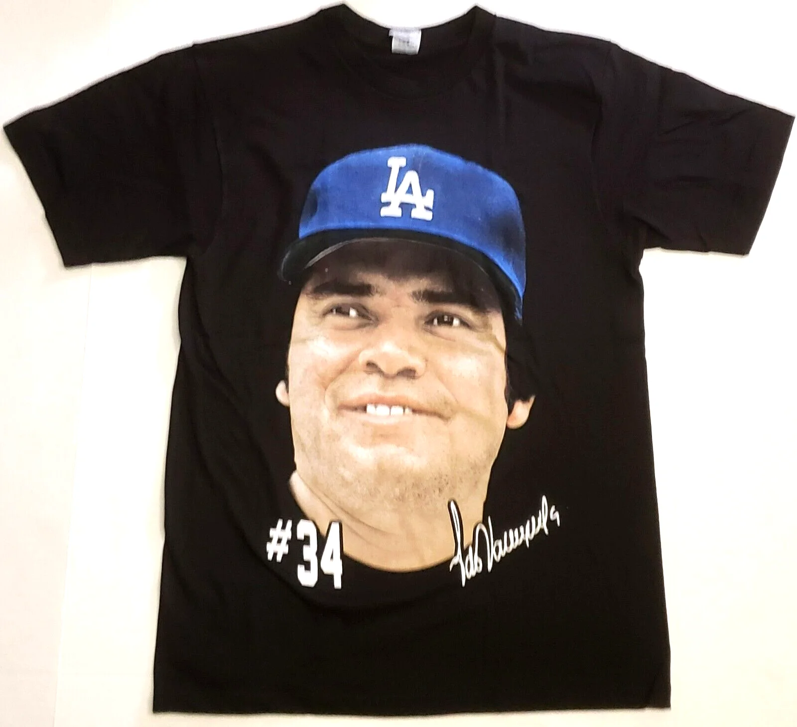 Fernando Valenzuela T-shirt Fernandomania 34 Los Angeles Baseball Tee Men's New