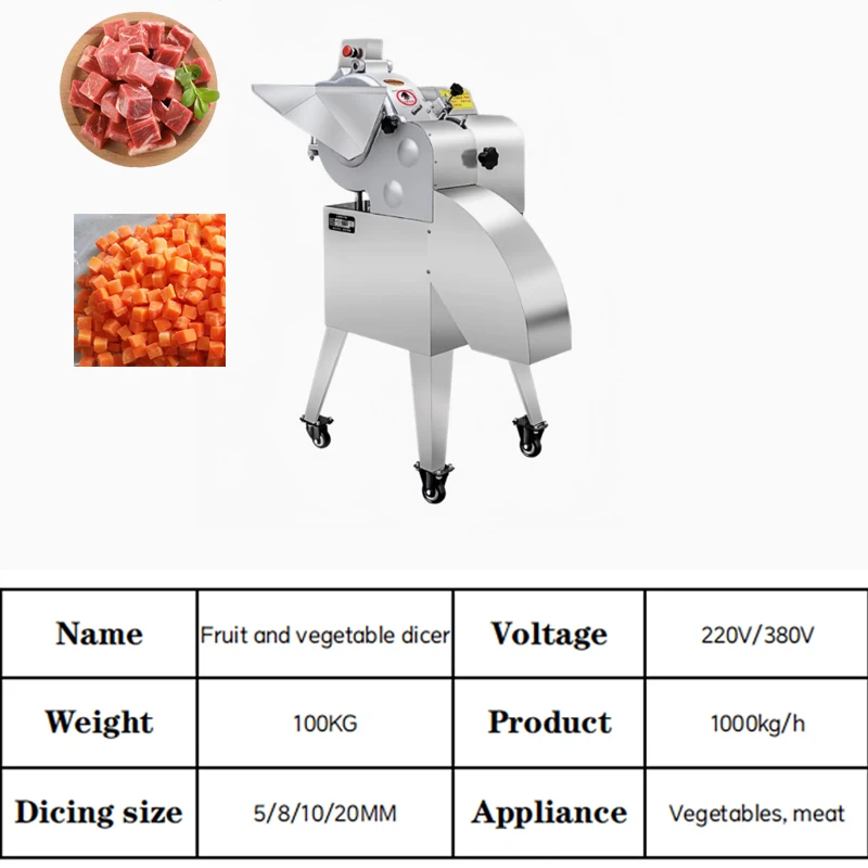 Commercial Electric Cutter Machine New 3D for Dicing Slicing and Striping Fruit Vegetables & Meat for Onions & Potatoes