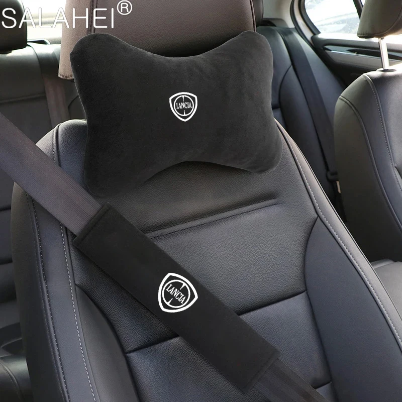 Reposacabezas de coche, almohada para el cuello, cojín, cinturón de seguridad, hombrera para LANCIA Delta Ypsilon Lybra Musa Kappa Voyager, accesorios para automóviles
