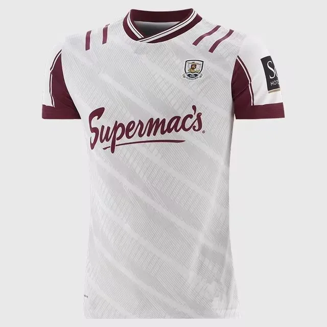 2024 galway GAA เสื้อกั๊กที่ระลึกถึงบ้าน2024/2025 derry GAA เสื้อเจอร์ซีย์สำหรับผู้ชายรักบี้ไซส์: S-3XL (พิมพ์ชื่อและหมายเลข)