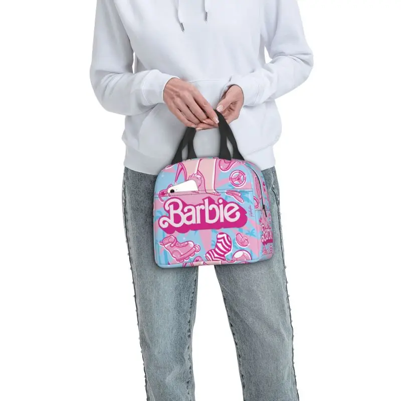 Borsa per il pranzo Barbie borsa per il pranzo isolata termicamente a tenuta stagna per le donne bambini della scuola bambini spiaggia campeggio