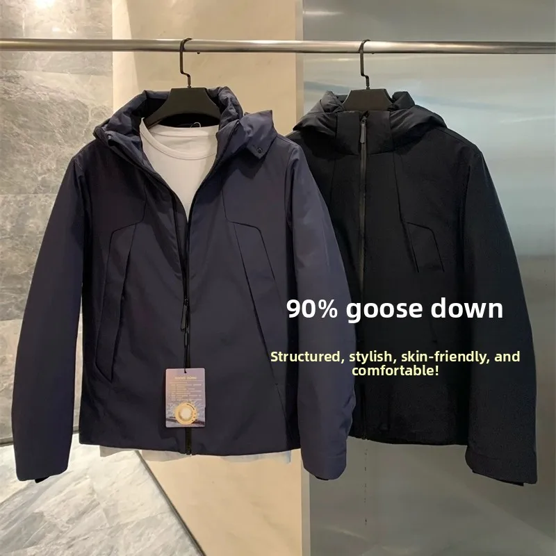

Высококачественный пуховик Jaet, мужская зимняя полярная теплая ветрозащитная куртка с капюшоном, водонепроницаемая, с шарикообразным наполнителем, 90% длинная молния све