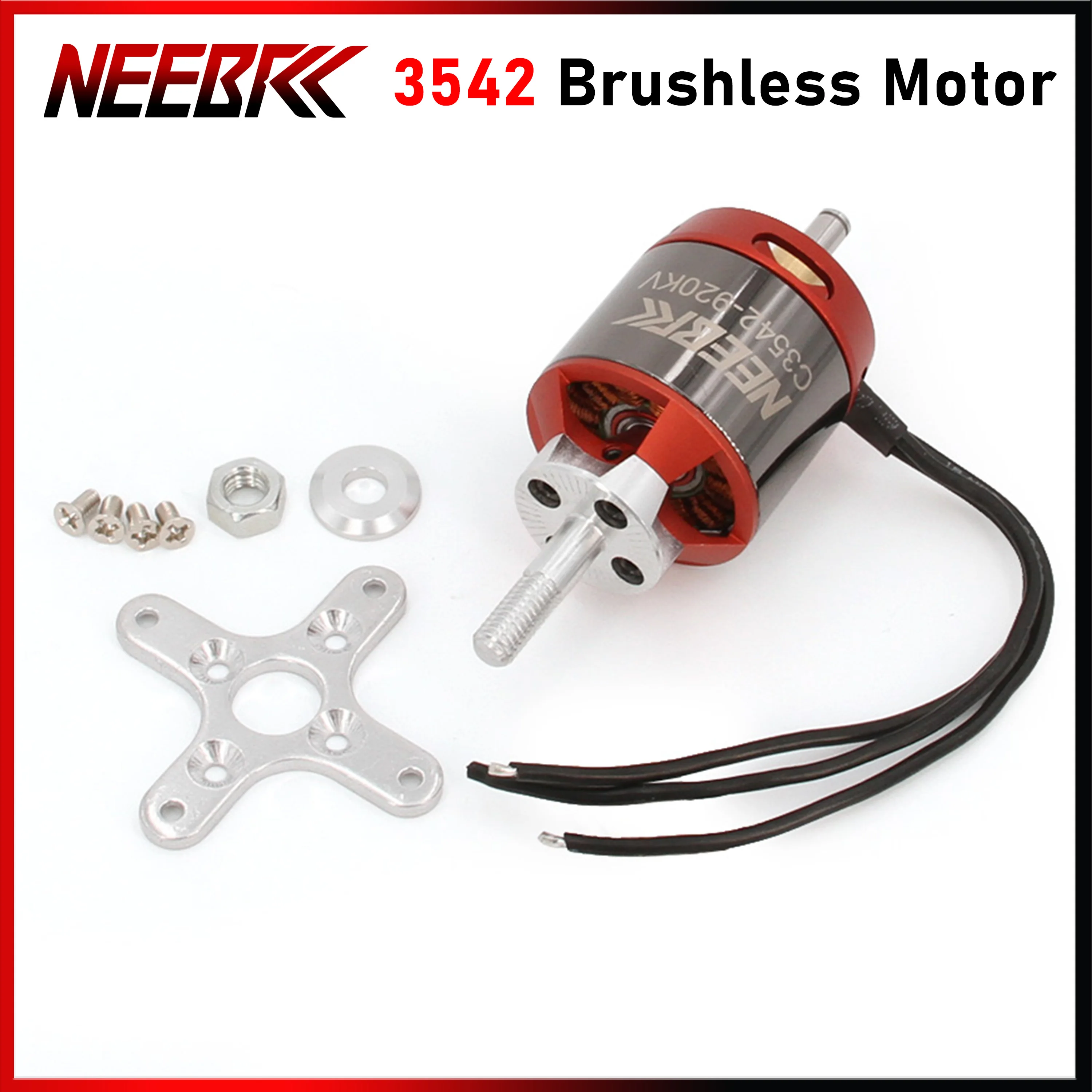 

NEEBRC 3542 920KV 1400KV Outrunner Brushless Motor for RC FPV Racing Glide Drone Aircraft Warbird 1147 Propellers CW CCW Blade