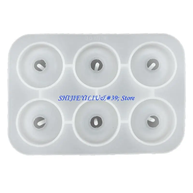 E21F Gemstones Silicone Mold with Hole Jewelry Making Epoxy Resin Mold Resin Bead Molds for Jewelry and Earrings Pendant