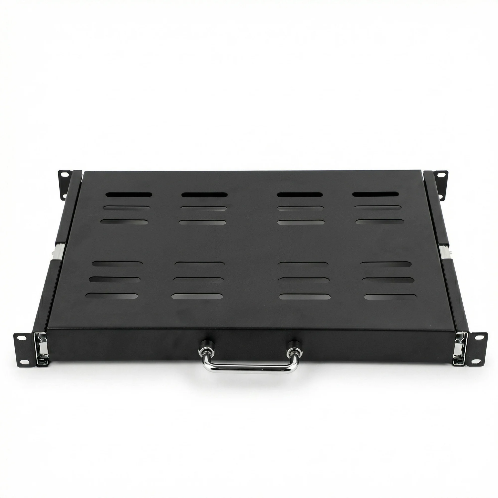 19-inch 1U Server rack sliding trays, extendable keyboard drawer trays,  pull-out rails, tabletops, partitions, self-locking