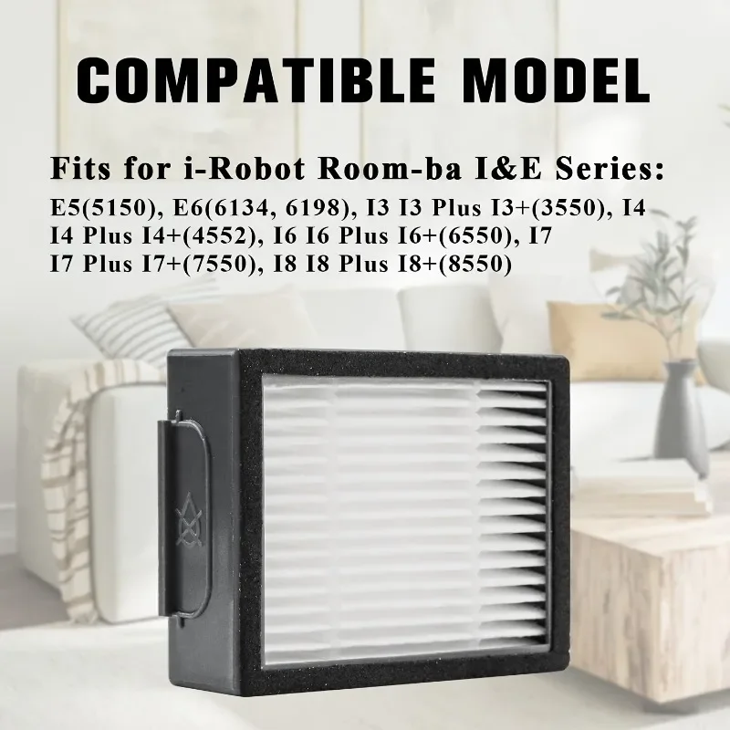 14 Filters+1 Cleaning Tool For IRobot E & I Series, E5, E6, E7, I1, I1+, I3, I3+, I4, I4+, I5, I5+, I6,  I7,  I8, Robot Vacuums