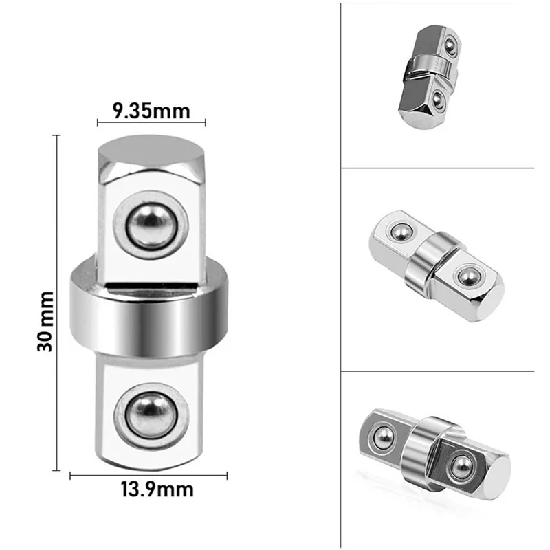 3/8 Double-Head Hex Socket Wrench Adapter Extension Rod Driver Conversion Tool Drill Bit Sockets Adapter Hand Tools