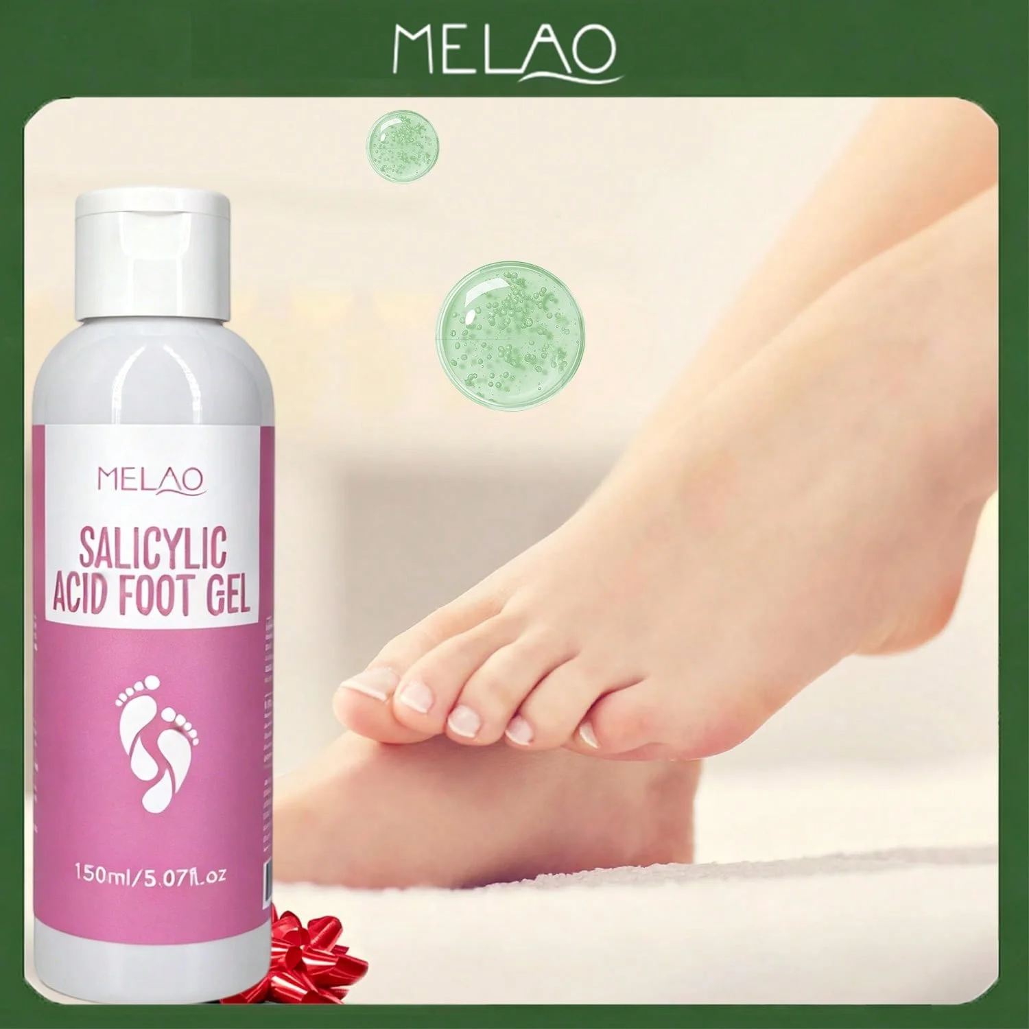 MELAO Salicylic Acid Foot Gel - Dead Skin & Callus Remover, Exfoliating Treatment for Rough Cracked Feet, Softens Heels, 150ml view 3