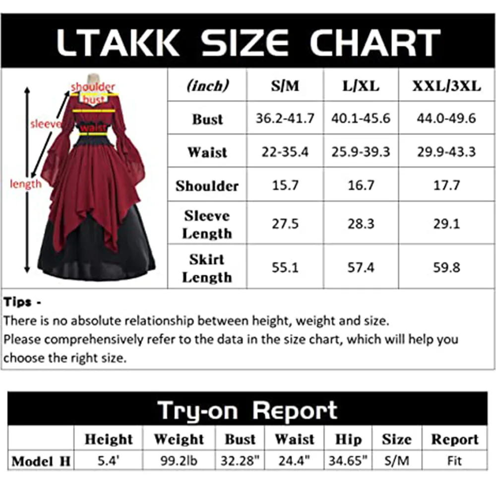 NEW European Medieval Renaissance Dress Flare Sleeve Princess Queen Dress Cosplay Costumes Carnival Ball Gown Cosplay Clothes