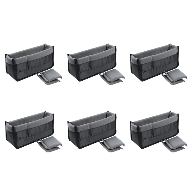 6X 耐衝撃 Dslr 一眼レフカメラインサートオーガナイザーケースパーティションディバイダー保護ケース (ブラック + グレー)