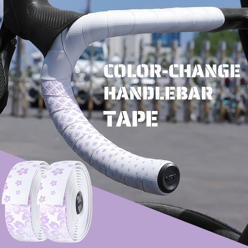 NPY Color-Change Road Bike Handlebar Tapes PU EVA Non-slip Shockproof Cycling Handlebar Wrap Soft Comfortable Road Bicycle Tapes