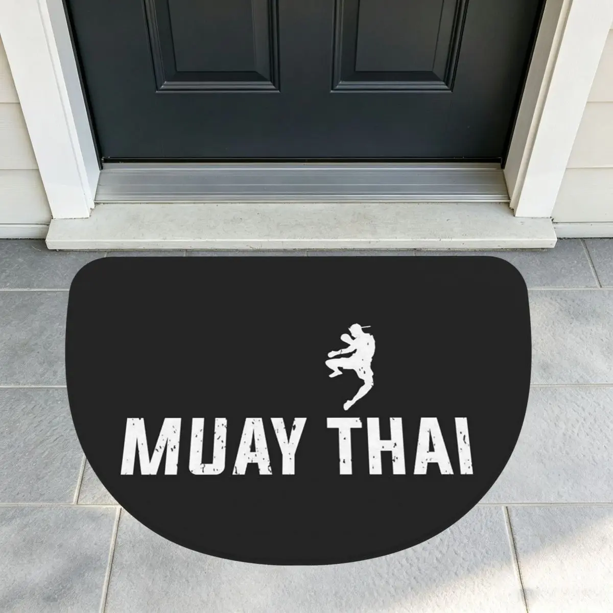 Muay Thai Gloves Thailand Boxing Fighter College Soft Flannel Half Round Doormat Non Slip Bathroom Mat Absorbent Floor Carpet