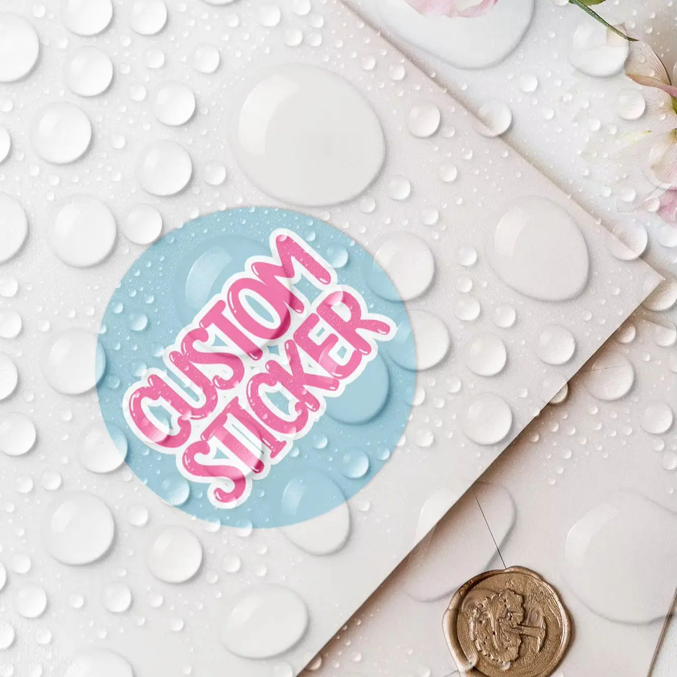 1‑100PCS Round Custom Stickers,Personalized Labels for Friend Gifts,Greeting Cards, Gift Package Seals&Handmade Souvenir Decor