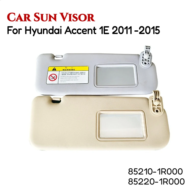For Hyundai Accent 1E 2011 -2015 Left Right Sunvisor Sunshield Sun Visor Shield Shade Board with Mirror 85210-1R000 85220-1R000