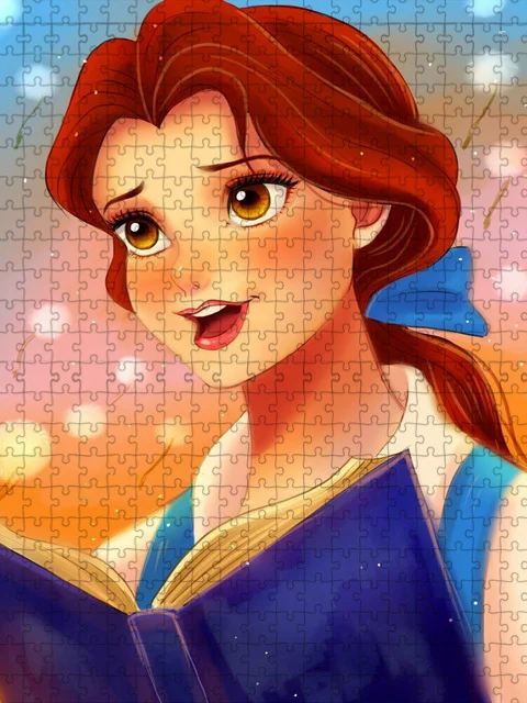 Disney Blonde Long Hair Princess Cartoon Handmade Puzzle Puzzle 300/500/1000 Pieces High Quality Game Gift Box Girl Gift