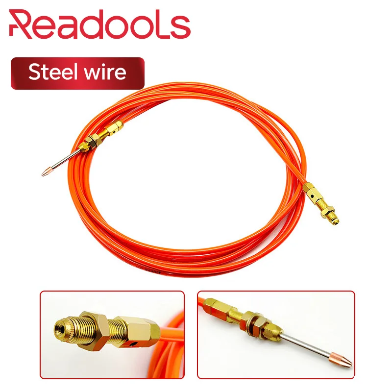 SUP Qilin Laser Welding Wire Feeder Tube 3m 5m Guide Wire Nozzle 0.8 1.0 1.2 1.6  U V Wire Feed Rolls Wire Feeding Accessories