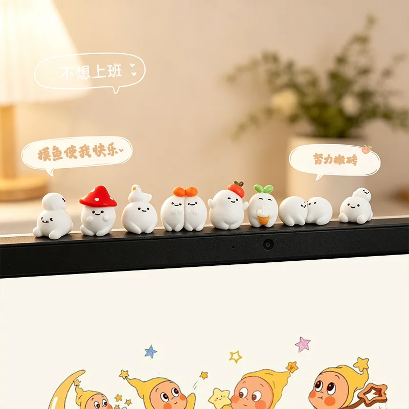 Cartoon Introverted Worker Tiny Doll Ornament Fashion Auto Interior Decor Creative Micro Scene Layout Accessories Decor Crafts