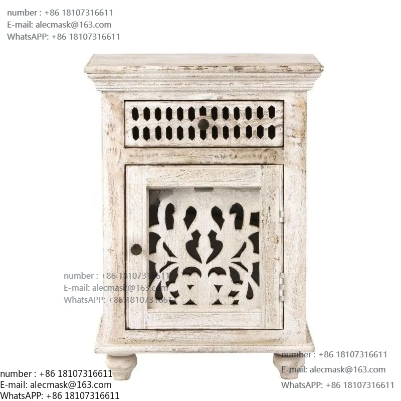 

Indian oak wood bedside table bedside table antique imitation old solid wood bedroom furniture