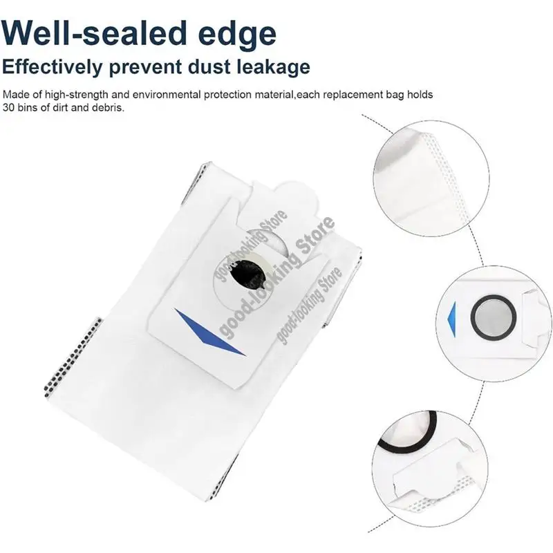 

A13G-6PCS Мешки для пыли для Ecovacs Deebot X5 Pro/ X5 Omni/ X2 Omni/ X2/ X2 Pro/ DEX86 Запасные части для робота-пылесоса