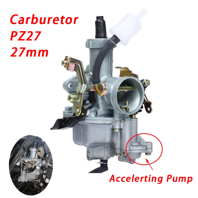 

PZ27 Carb Cable Choke 27mm accelerator Pump Carburetor and Oil filter For KEIHI 140 150 160 200cc Dirt Bike ATV Quad GO Kart