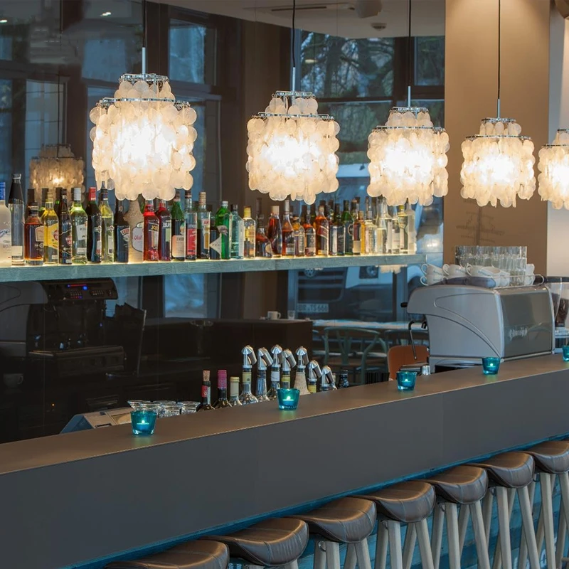 

Modern Seashell Chandelier LED Pendant Light Chrome/Gold Bedroom Living Room Kitchen Island Hanging Lamp Home Decor Luminaire