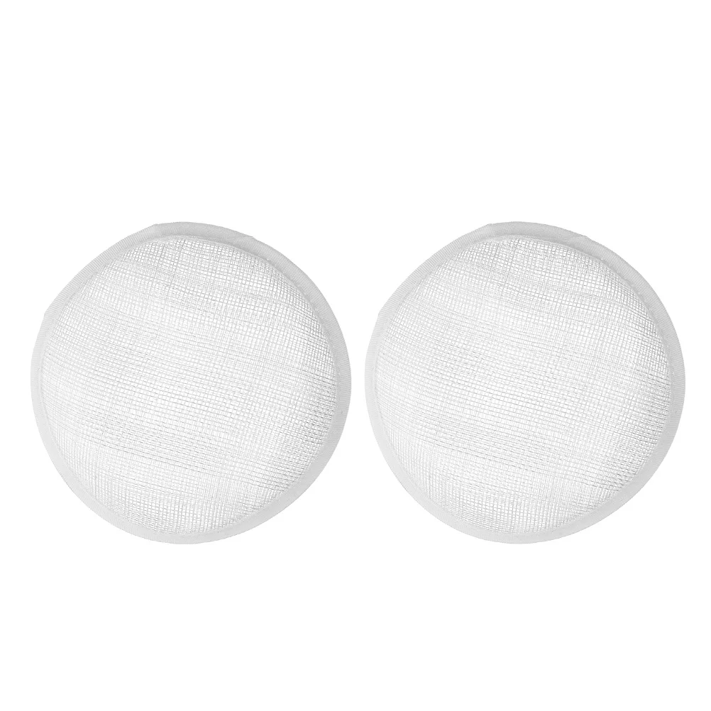 

2Pcs Round Linen Hat Base DIY Mesh Fascinator Hat Making Supplies Felt Accessories for Women Felt Mesh Accessories
